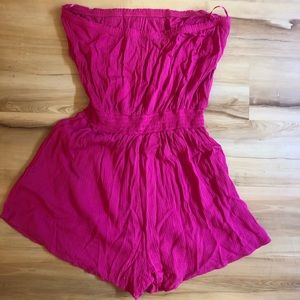 Bright pink women’s romper trendy